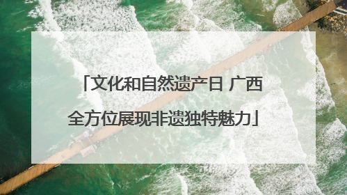 文化和自然遗产日 广西全方位展现非遗独特魅力
