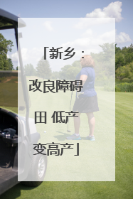新乡：改良障碍田 低产变高产