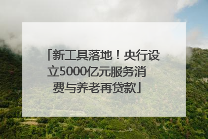 新工具落地！央行设立5000亿元服务消费与养老再贷款