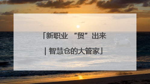 新职业 “贸”出来｜智慧仓的大管家