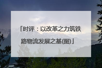 时评：以改革之力筑铁路物流发展之基(图)
