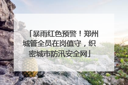暴雨红色预警！郑州城管全员在岗值守，织密城市防汛安全网