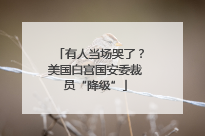 有人当场哭了？美国白宫国安委裁员“降级”