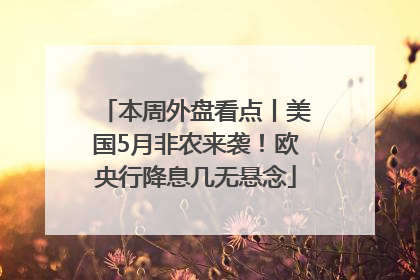 本周外盘看点丨美国5月非农来袭！欧央行降息几无悬念