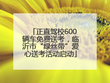 正直驾校600辆车免费送考，临沂市“绿丝带”爱心送考活动启动
