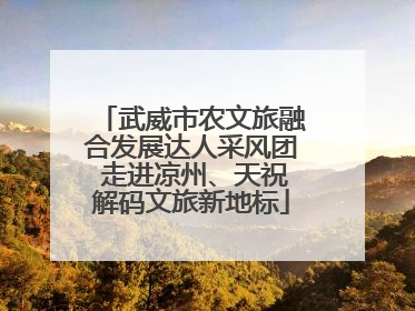 武威市农文旅融合发展达人采风团 走进凉州、天祝解码文旅新地标