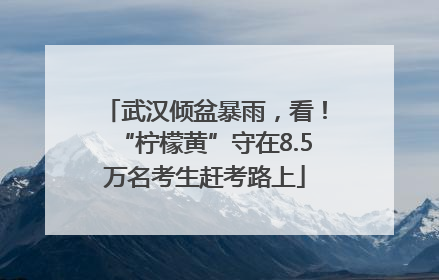 武汉倾盆暴雨，看！“柠檬黄”守在8.5万名考生赶考路上