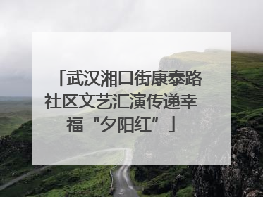 武汉湘口街康泰路社区文艺汇演传递幸福“夕阳红”