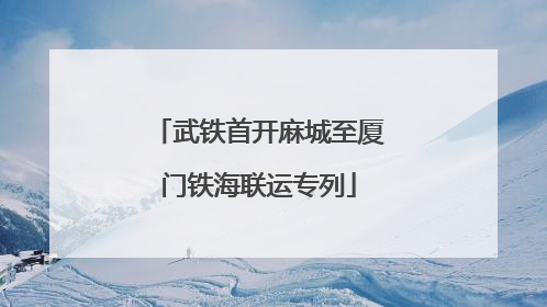 武铁首开麻城至厦门铁海联运专列