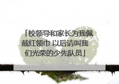 校领导和家长为我佩戴红领巾 以后请叫我们光荣的少先队员