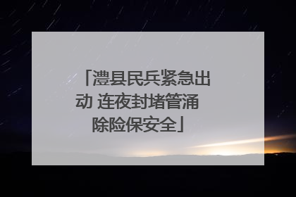 澧县民兵紧急出动 连夜封堵管涌除险保安全