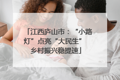 江西庐山市：“小路灯”点亮“大民生” 乡村振兴稳提速