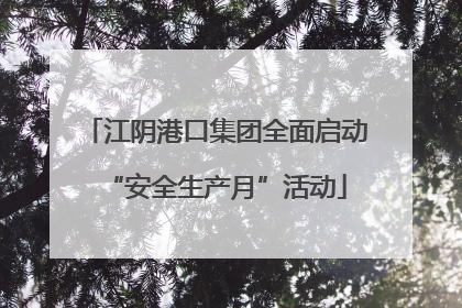江阴港口集团全面启动“安全生产月”活动