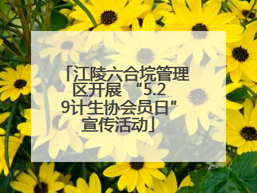江陵六合垸管理区开展 “5.29计生协会员日”宣传活动