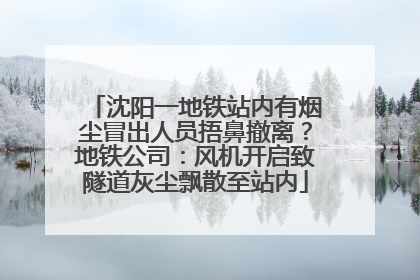 沈阳一地铁站内有烟尘冒出人员捂鼻撤离？地铁公司：风机开启致隧道灰尘飘散至站内