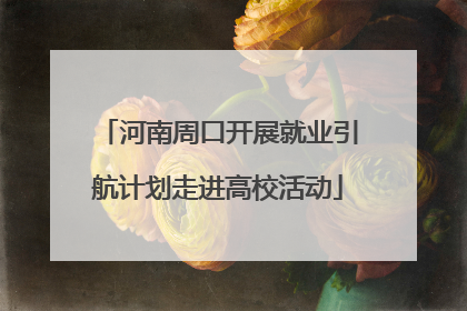 河南周口开展就业引航计划走进高校活动
