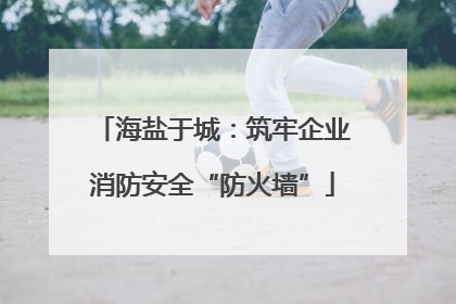 海盐于城：筑牢企业消防安全“防火墙”