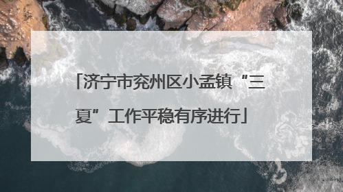 济宁市兖州区小孟镇“三夏”工作平稳有序进行