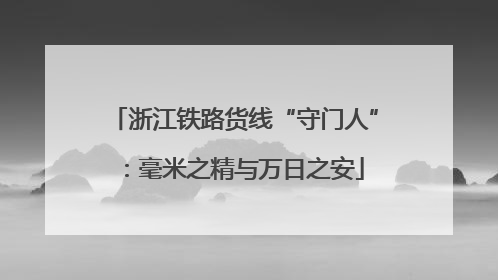 浙江铁路货线“守门人”：毫米之精与万日之安
