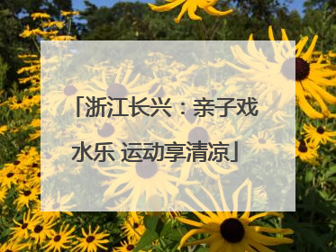浙江长兴：亲子戏水乐 运动享清凉