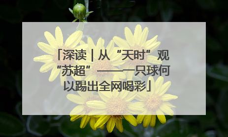 深读｜从“天时”观“苏超”——一只球何以踢出全网喝彩