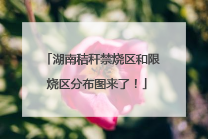 湖南秸秆禁烧区和限烧区分布图来了！
