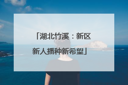 湖北竹溪：新区新人播种新希望