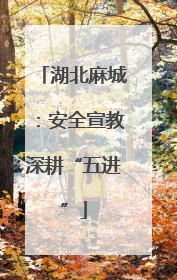 湖北麻城：安全宣教深耕“五进”