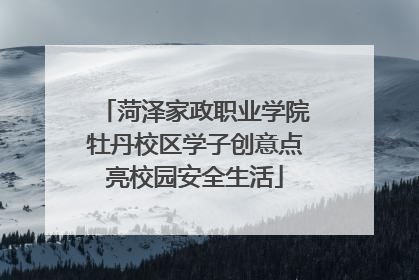 菏泽家政职业学院牡丹校区学子创意点亮校园安全生活