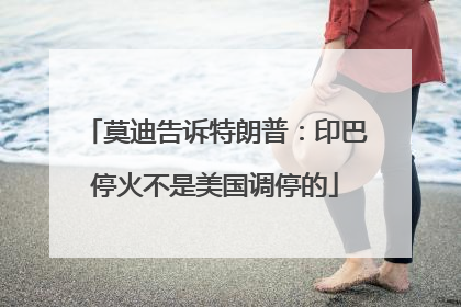 莫迪告诉特朗普：印巴停火不是美国调停的