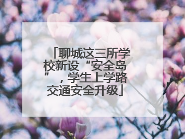 聊城这三所学校新设“安全岛”，学生上学路交通安全升级