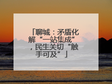 聊城：矛盾化解“一站集成”，民生关切“触手可及”