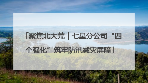 聚焦北大荒｜七星分公司“四个强化”筑牢防汛减灾屏障