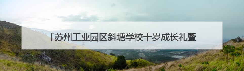 苏州工业园区斜塘学校十岁成长礼暨2025年园区青少年健康月启动