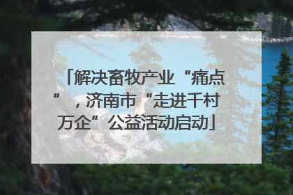 解决畜牧产业“痛点”，济南市“走进千村万企”公益活动启动