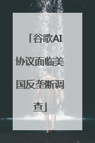 谷歌AI协议面临美国反垄断调查