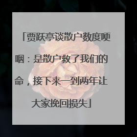 贾跃亭谈散户数度哽咽：是散户救了我们的命，接下来一到两年让大家挽回损失