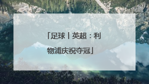 足球丨英超：利物浦庆祝夺冠