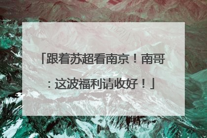 跟着苏超看南京！南哥：这波福利请收好！