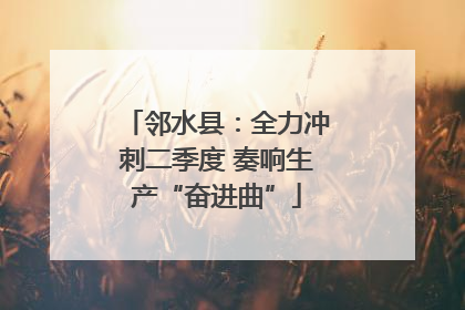 邻水县：全力冲刺二季度 奏响生产“奋进曲”