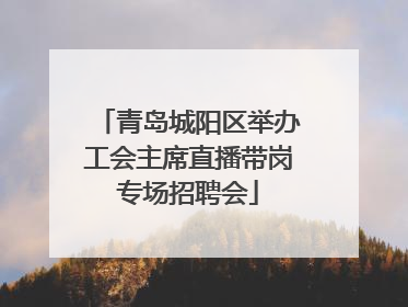 青岛城阳区举办工会主席直播带岗专场招聘会