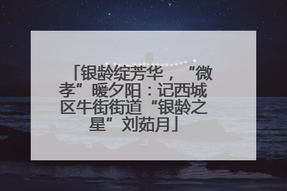 银龄绽芳华，“微孝”暖夕阳：记西城区牛街街道“银龄之星”刘茹月