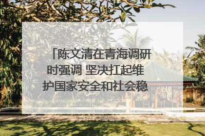 陈文清在青海调研时强调 坚决扛起维护国家安全和社会稳定职责使命 为谱写中国式现代化青海篇章贡献政法力量