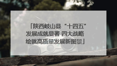 陕西岐山县“十四五”发展成就显著 四大战略绘就高质量发展新图景