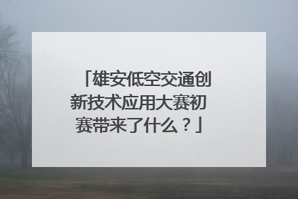 雄安低空交通创新技术应用大赛初赛带来了什么？