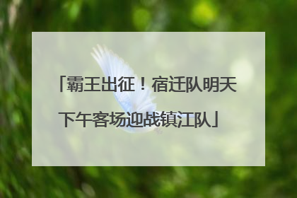 霸王出征！宿迁队明天下午客场迎战镇江队
