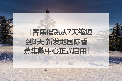 香蕉催熟从7天缩短到3天 新发地国际香蕉集散中心正式启用