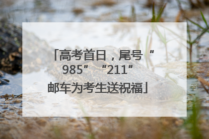 高考首日，尾号“985”“211”邮车为考生送祝福