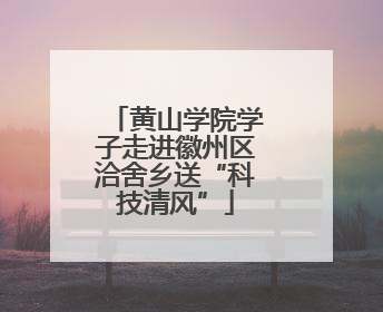 黄山学院学子走进徽州区洽舍乡送“科技清风”