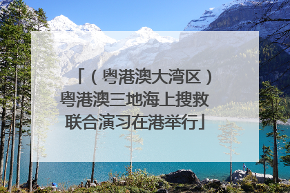 （粤港澳大湾区）粤港澳三地海上搜救联合演习在港举行
